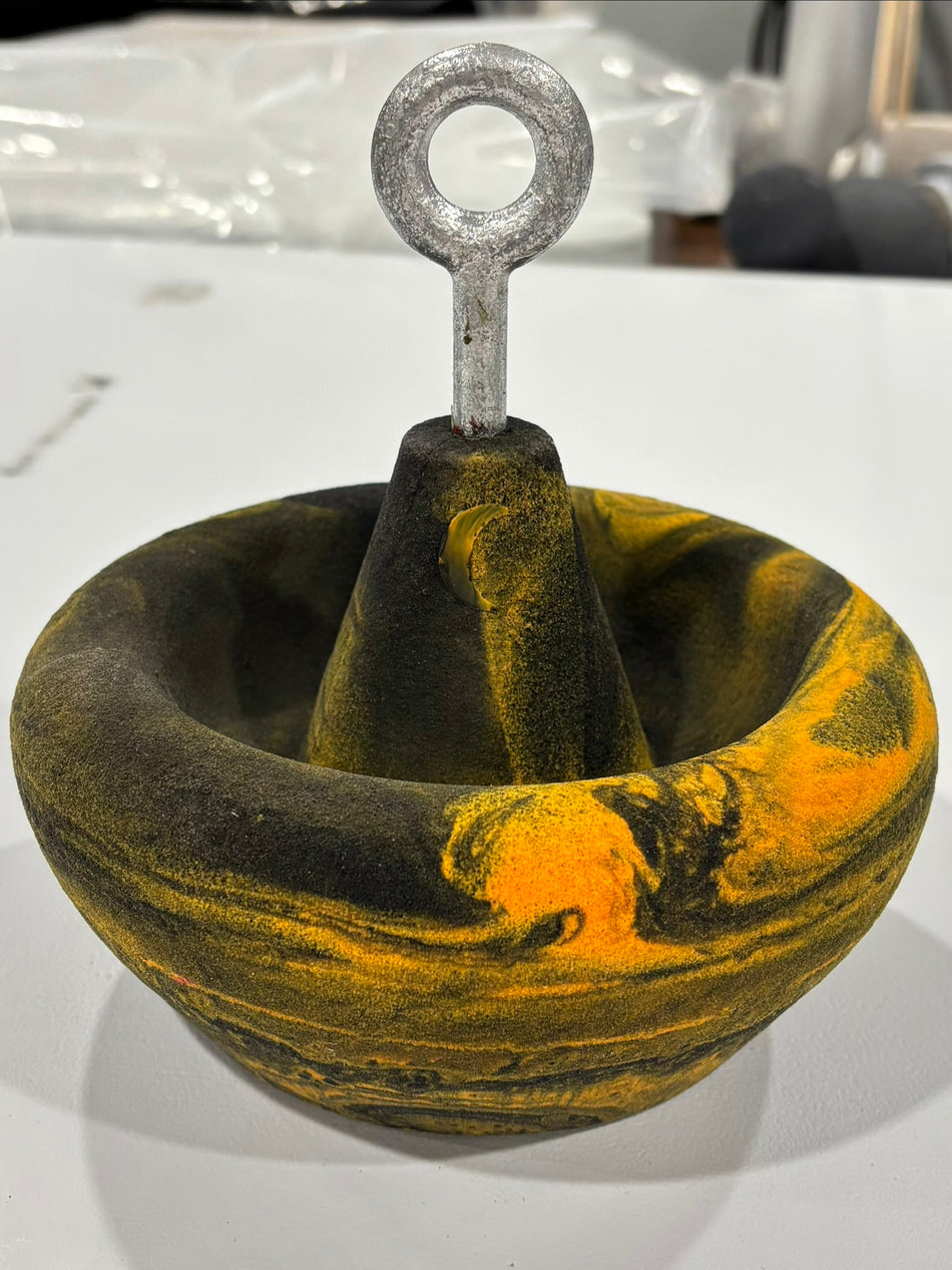 Bowl - black/light tangerine (quick ship)