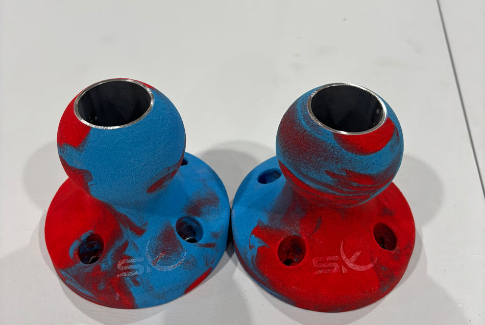 Door Knob -Pegs blue red (quick ship)