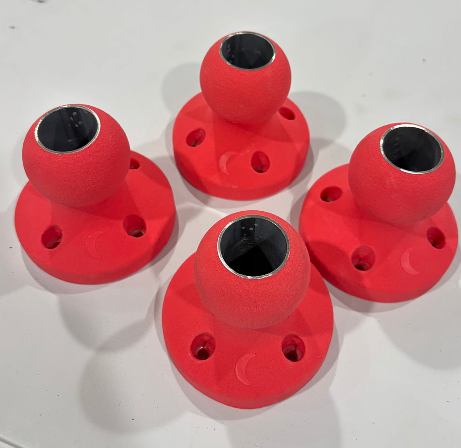 Door Knob w/peg hole - neon salmon pink (quickship )